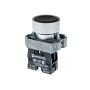 Кнопка плоская черная, 1NO, металл