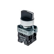 Переключатель на 3 положения, 2NO, с возвратом, металл