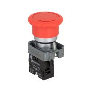 Кнопка грибовидная, возврат поворотом, 1NC красный 40 мм
