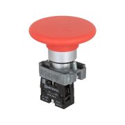 Кнопка грибовидная, без фиксации 1NC красный 60 мм