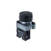 Кнопка в кожухе, черная 1NO