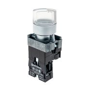 Переключатель с подсветкой, с фиксацией, 24V AC/DC, белый, 2 положения, 1NO