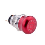 Кнопка грибовидная, возврат поворотом, 1NO+1NC, IP67