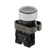 Кнопка плоская черная, 1NO, IP67, металл