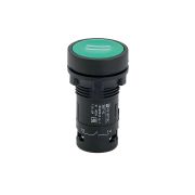 Кнопка плоская зеленая, маркировка 