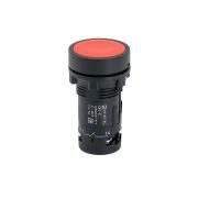 Кнопка плоская красная, 1NO+1NC, IP54, пластик