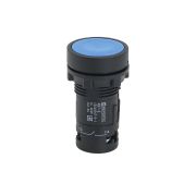Кнопка плоская синяя, 1NO, IP54, пластик
