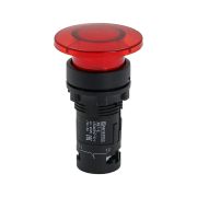 Кнопка грибовидная красная с подсветкой, Ø40 мм, 1NC, 220V AC, IP54, пластик