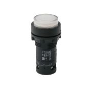 Кнопка белая выступающая с подсветкой, 1NO, 24V AC/DC, IP54, пластик