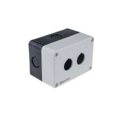 Корпус кнопочного поста, 2 отверстия, серый, IP54