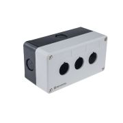 Корпус кнопочного поста, 3 отверстия, серый, IP54