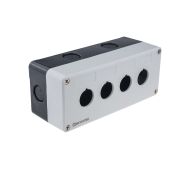 Корпус кнопочного поста, 4 отверстия, серый, IP54