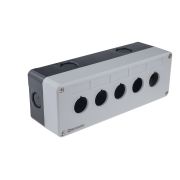 Корпус кнопочного поста, 5 отверстий, серый, IP54