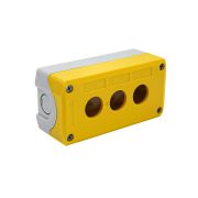 Корпус кнопочного поста, 3 места, желтый, IP67