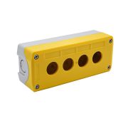 Корпус кнопочного поста, 4 места, желтый, IP67