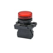 Лампа сигнальная красная, 220V AС/DC, IP65, пластик