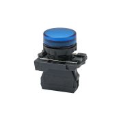 Лампа сигнальная синяя, 220V AС/DC, IP65, пластик