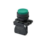 Кнопка выступающая зеленая,  1NO, IP65, пластик