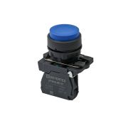 Кнопка выступающая синяя, 1NO, IP65, пластик