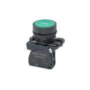 Кнопка плоская зеленая, маркировка 