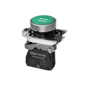 Кнопка плоская зеленая, маркировка 