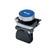 Кнопка плоская синяя, маркировка 