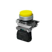 Кнопка выступающая желтая,  1NO, IP65, металл