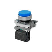 Кнопка выступающая синяя,  1NO, IP65, металл