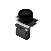 Кнопка черная в кожухе, 1NO, IP66, металл