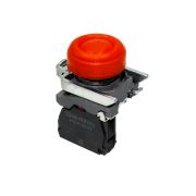 Кнопка красная в кожухе, 1NС, IP66, металл