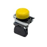 Кнопка желтая в кожухе, 1NO, IP66, металл