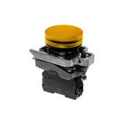 Лампа сигнальная желтая, 220V AС/DC, IP65, металл