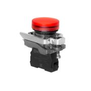 Лампа сигнальная красная, 24V AС/DC, IP65, металл