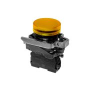 Лампа сигнальная желтая, 24V AС/DC, IP65, металл