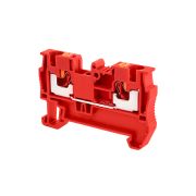 Клемма push-in проходная, 4 мм², красная