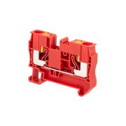 Клемма push-in проходная, 6 мм², красная