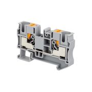 Клемма push-in проходная, 10 мм², серая