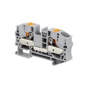 Клемма push-in проходная, 16 мм², серая