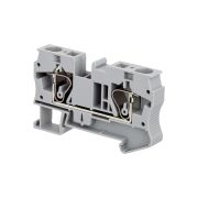 Клемма пружинная проходная, 10 мм², серая