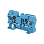 Клемма пружинная проходная, 10 мм², синяя