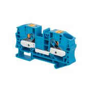 Клемма push-in проходная,16 мм², синяя