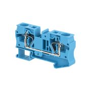 Клемма пружинная проходная, 16 мм², синяя