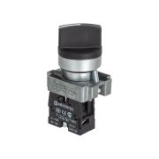 Переключатель на 2 положения с фиксацией, короткая ручка, 1NO, IP67, металл