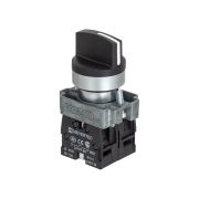 Переключатель на 3 положения с фиксацией, короткая ручка, 2NO, IP67, металл