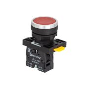 Кнопка плоская красная, 1NС, IP54, пластик