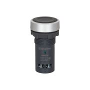 Кнопка плоская черная, 1NO, IP65, пластик