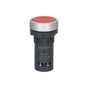 Кнопка плоская красная, 1NO+1NС, IP65, пластик