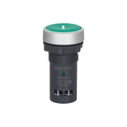 Кнопка плоская зеленая, маркировка 