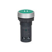 Кнопка плоская зеленая, маркировка 