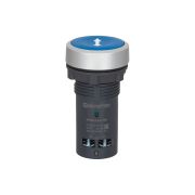 Кнопка плоская синяя, маркировка 